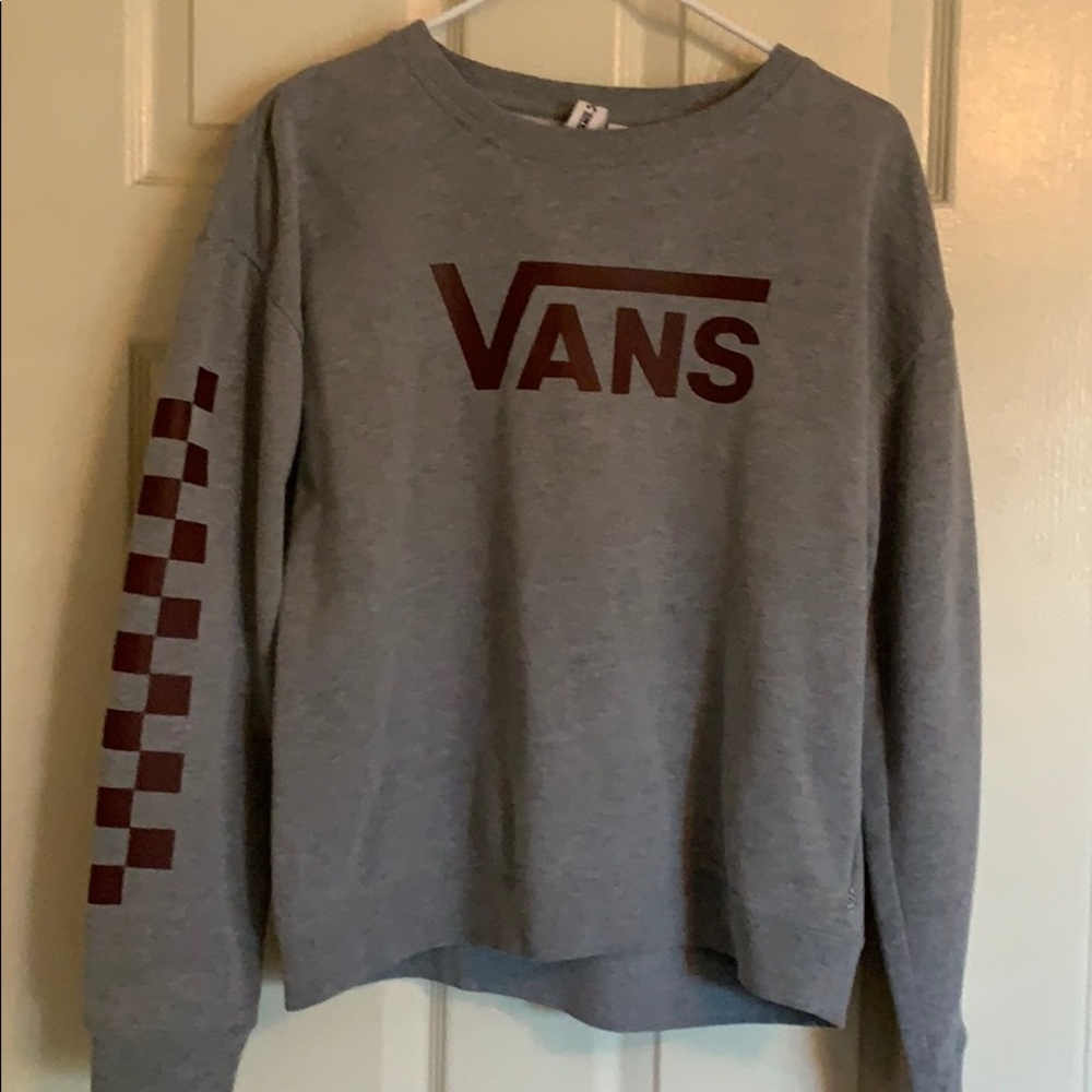 Gray vans sweatshirt -used good condition